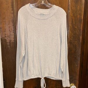 a new day Cream Drawstring Sweatshirt